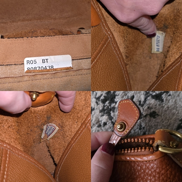 Vintage 90s Dooney & Bourke Norfolk Case Satchel Bag Brown Leather Western Chic - Picture 2 of 8